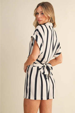 Sara Striped Romper