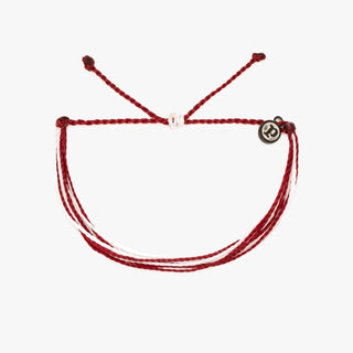 Maroon & White Bracelet | Pura Vida