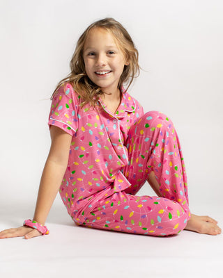 Girl's Light It Up Short Sleeve Sleep Set