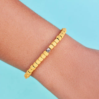 Yellow Hematite Stretch Bracelet | Pura Vida