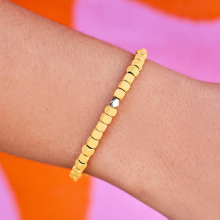 Yellow Hematite Stretch Bracelet | Pura Vida