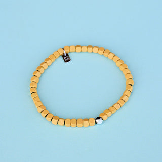 Yellow Hematite Stretch Bracelet | Pura Vida