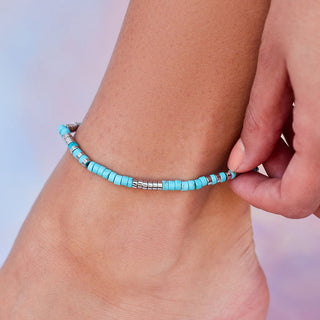 Turquoise Bead Anklet | Pura Vida