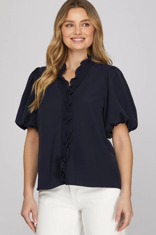 Cool & Classic Top - Navy