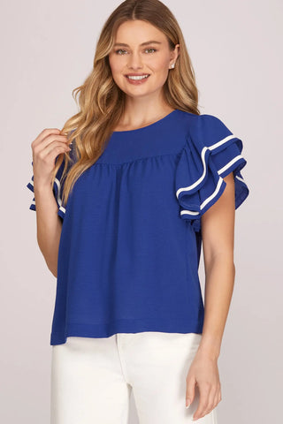 Bleacher Babe Top - Royal Blue