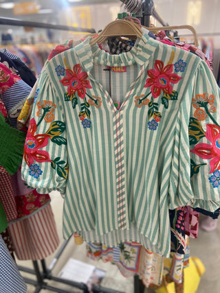 Sasha Sage Floral Top