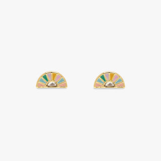 Sunset Striped Enml Std Earrings
