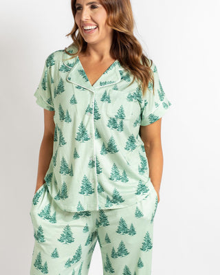 Evergreen Farm SS Button Up Sleep Shirt