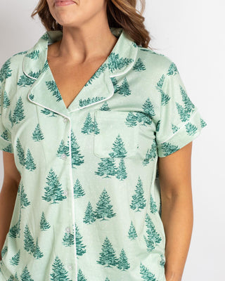Evergreen Farm SS Button Up Sleep Shirt
