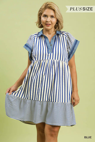 Springtide Stripe Dress - Blue