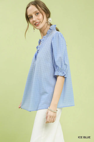 Soft Bloom Top - Ice Blue