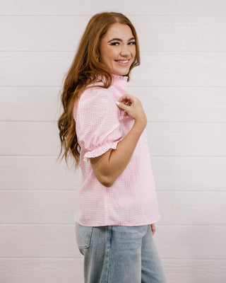 Lauren Top - Pink Gingham
