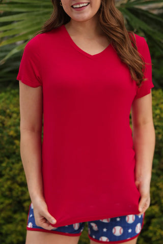 Jess Lea Basic Tee - Red