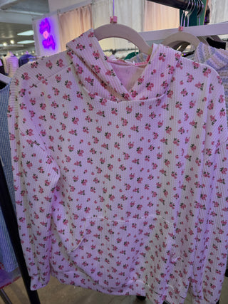 Everbloom Floral Print Rib Hoodie