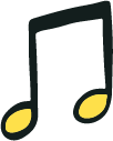 yellow music note