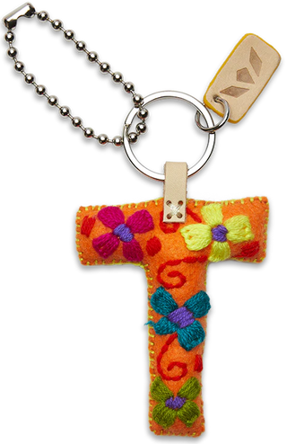 Orange Felt Alphabet Charms | Consuela