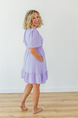 Pastel Petals Dress - Lilac