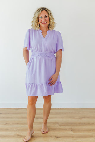 Pastel Petals Dress - Lilac