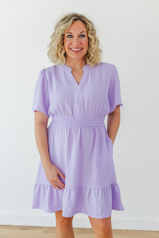 Pastel Petals Dress - Lilac