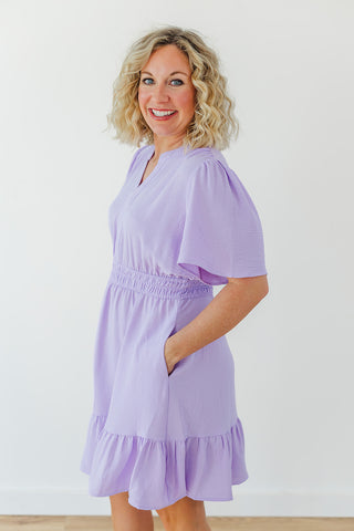 Pastel Petals Dress - Lilac