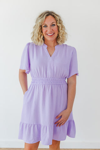 Pastel Petals Dress - Lilac