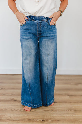 Patty Pull-On Jeans - Denim