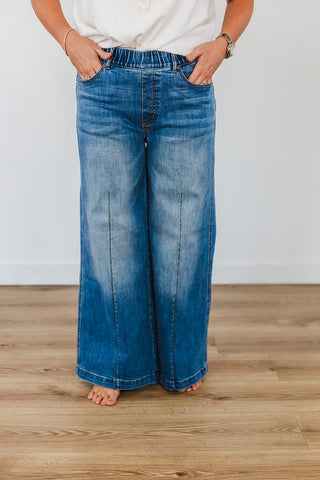 Patty Pull-On Jeans - Denim