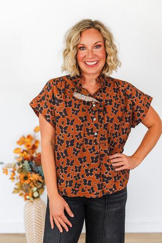 Spread Your Wings Top - Brown