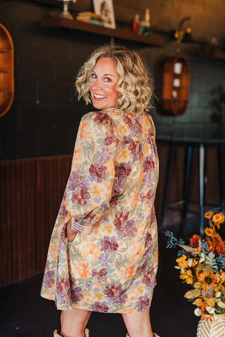 Fall Frenzy Dress - Brown Mix