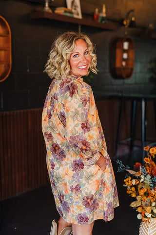 Fall Frenzy Dress - Brown Mix