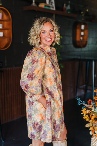 Fall Frenzy Dress - Brown Mix
