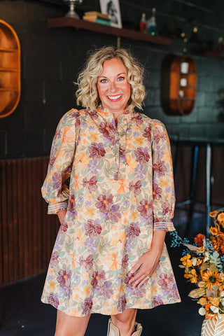 Fall Frenzy Dress - Brown Mix