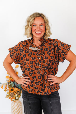 Spread Your Wings Top - Brown