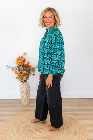 Teal Mix Top