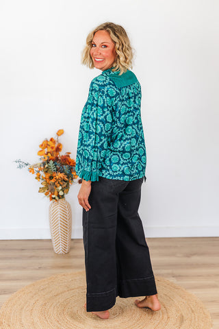 Teal Mix Top