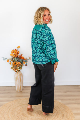 Teal Mix Top