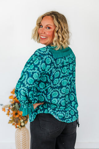 Teal Mix Top