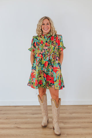 Garden Center Dress - Navy