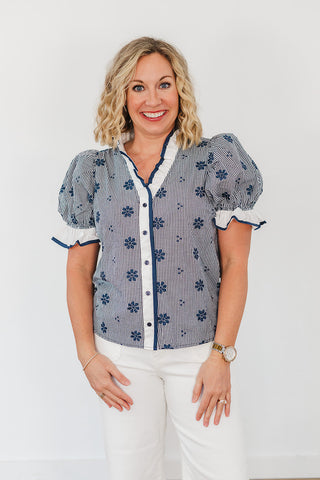 Simply Sweet Top - Navy