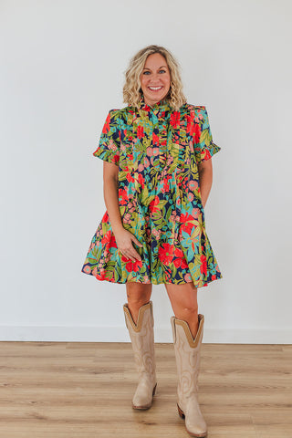 Garden Center Dress - Navy