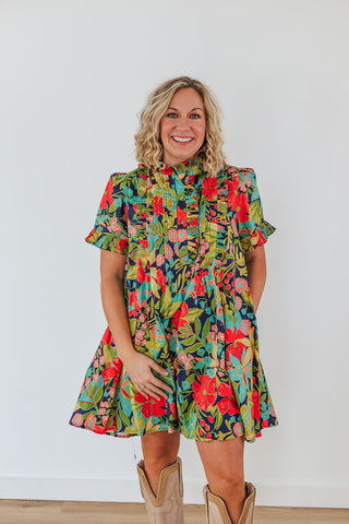 Garden Center Dress - Navy