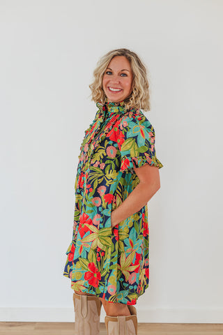 Garden Center Dress - Navy