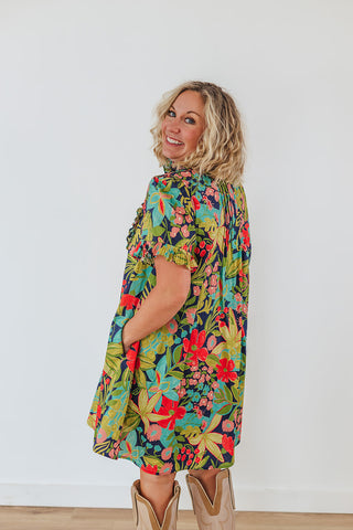 Garden Center Dress - Navy