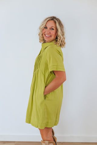 Flatter Me Dress - Lime