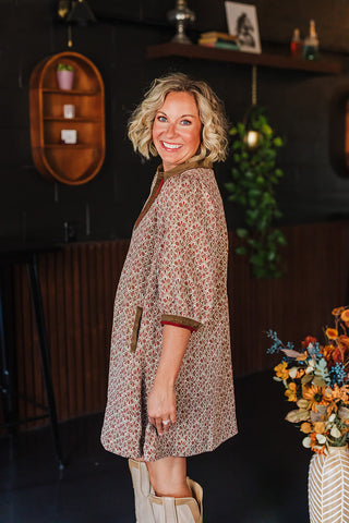 Fall State Of Mind Dress - Chesnut