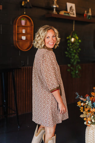 Fall State Of Mind Dress - Chesnut