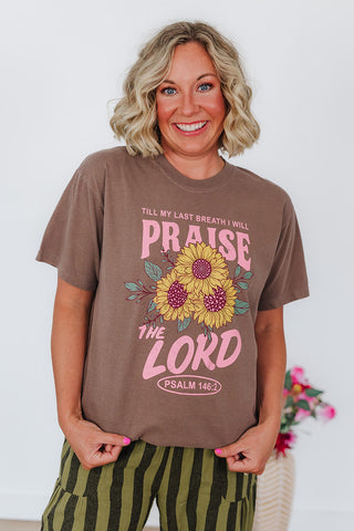 Praise The Lord Tee - Washed Espresso