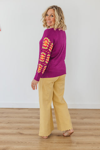 Maggie Magenta Sweater