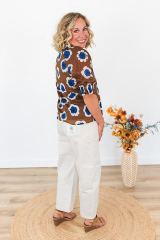 Dreaming of Blue Flowers Top