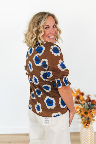 Dreaming of Blue Flowers Top